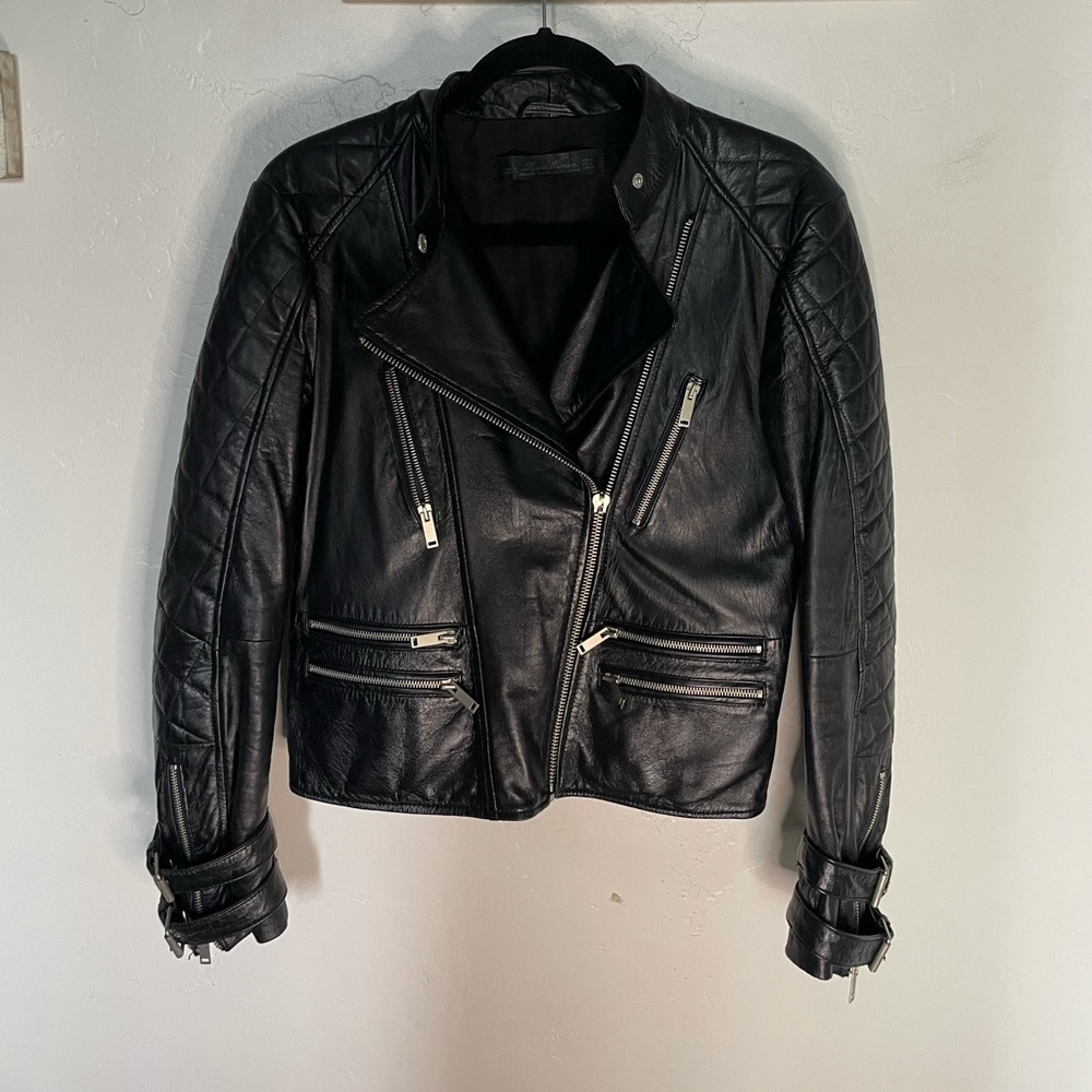 Zara Leather Moto Jacket